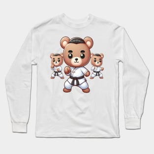 Cute Karate Master Bear Kawaii Long Sleeve T-Shirt